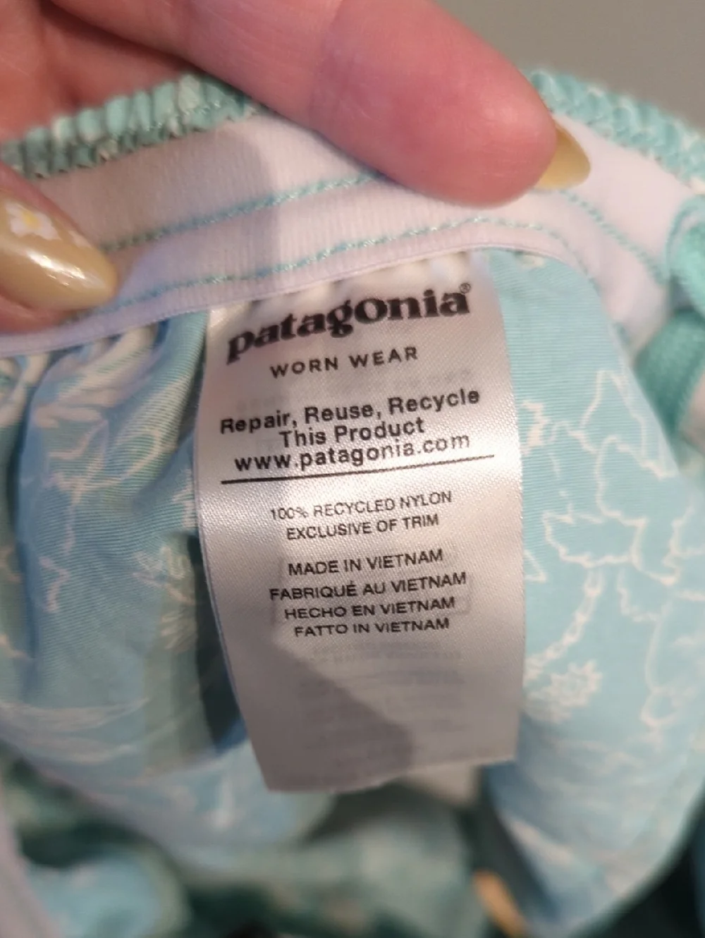 Patagonia Baggies XS Printed Shorts Drawstring Elastic Band Drawstring Pockets